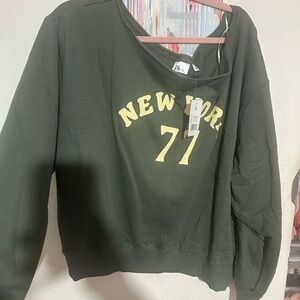 Off the shoulder NYC sweatshirt